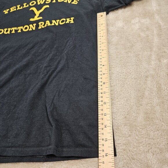 Yellowstone Dutton Ranch T-Shirt Spellout Logo Tee Cowboy (Measurement Photos) - Picture 8 of 10